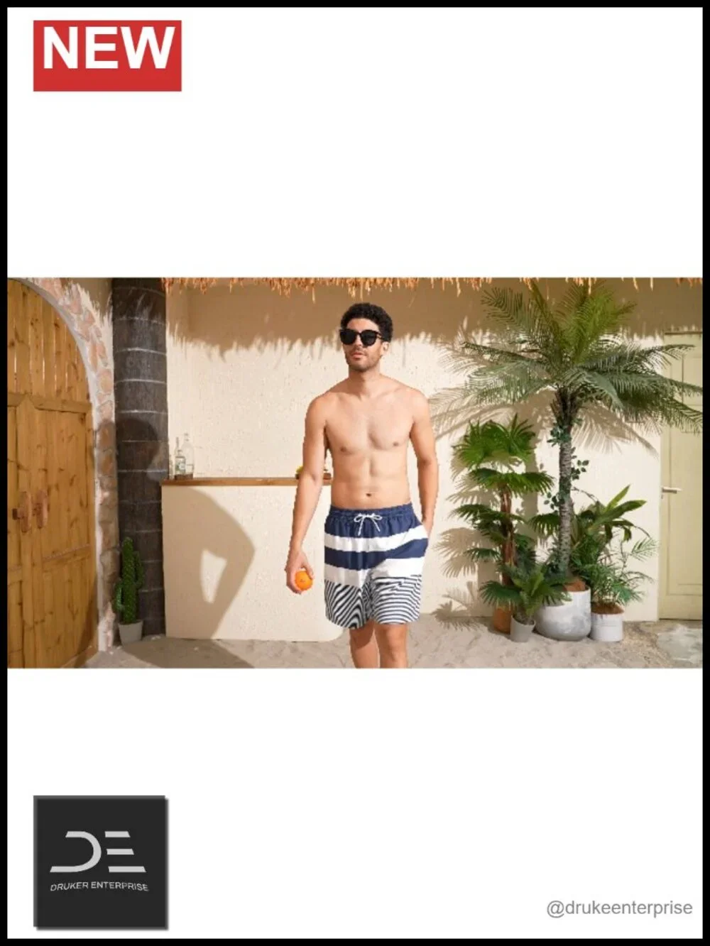 Men's Swim Trunks Board Shorts Mesh Lining 8 Inch Inseam Quick Dry